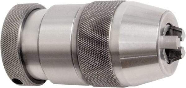 Accupro - JT1, 1/64 to 1/8" Capacity, Tapered Mount Steel Drill Chuck - Keyless, 24.51mm Sleeve Diam, 1-47/64" Open Length - Exact Tool & Supply