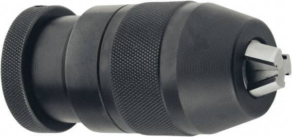 Accupro - 3/8-24, 1/32 to 5/16" Capacity, Threaded Mount Steel Drill Chuck - Keyless, 37.01mm Sleeve Diam, 2-53/64" Open Length - Exact Tool & Supply