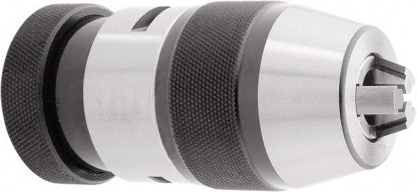 Accupro - JT2, 1/32 to 3/8" Capacity, Tapered Mount Steel Drill Chuck - Keyless, 43mm Sleeve Diam, 3-3/16" Open Length - Exact Tool & Supply