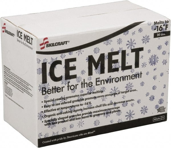 Ability One - 20 Lb Box Environmentally Safe Granular Ice & Snow Melter & De-Icer - Exact Tool & Supply