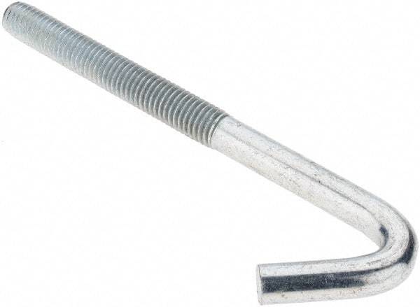 Value Collection - 1/2-13, 6" OAL Bent Anchor Bolt - Grade 2 Steel - Exact Tool & Supply
