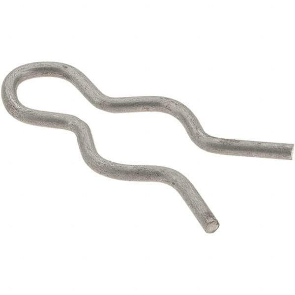 Value Collection - 5/16" Groove, 31/32" Long, Stainless Steel Hair Pin Clip - 0.052" Clip Diam, 3/8" Shaft Diam, Grade 302 & 18-8 - Exact Tool & Supply