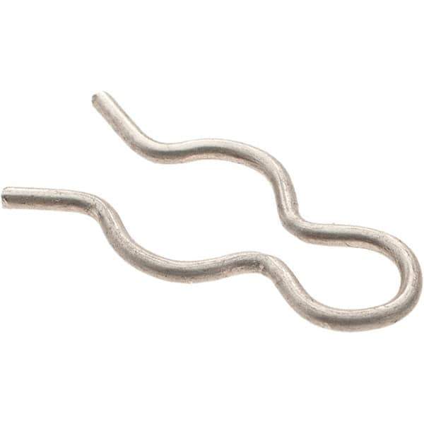 Value Collection - 7/32" Groove, 5/8" Long, Stainless Steel Hair Pin Clip - 0.033" Clip Diam, 1/4" Shaft Diam, Grade 302 & 18-8 - Exact Tool & Supply