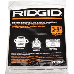 Ridgid - Vacuum Cleaner Filters Vacuum Type: Wet/Dry Vacuum Filter Type: Bag - Exact Tool & Supply