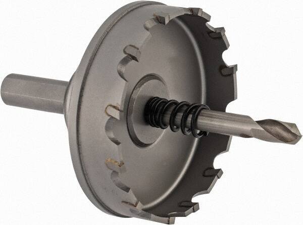 Hougen - 2-3/8" Diam, 1/8" Cutting Depth, Hole Saw - Carbide-Tipped Saw, Toothed Edge - Exact Tool & Supply