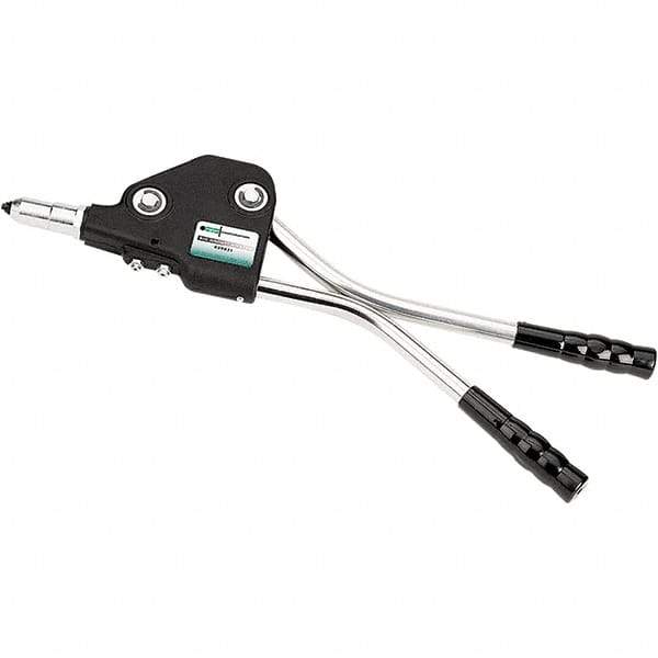 Marson - Lever-Action Hand Riveter - 1/8 to 1/4" Rivet Capcity - Exact Tool & Supply