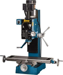 Enco - 1 Phase, Mill Drill Combination - 37-1/2" Table Length x 28" Table Width, 22" Longitudinal Travel, 8" Cross Travel, 6 Spindle Speeds, 2 hp, 220 Volts - Exact Tool & Supply