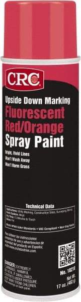 CRC - 20 fl oz Red Marking Paint - 700' Coverage, Lead Free Formula, 528 gL VOC - Exact Tool & Supply