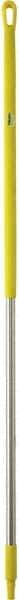 Vikan - 60 x 1-1/4" Stainless Steel Squeegee Handle - European Threaded Connection, Yellow - Exact Tool & Supply