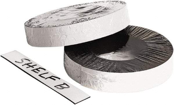 Baum/Gartens - 50' Long x 1" Wide x 1/8" Thick Flexible Magnetic Strip - Adhesive Back, White - Exact Tool & Supply