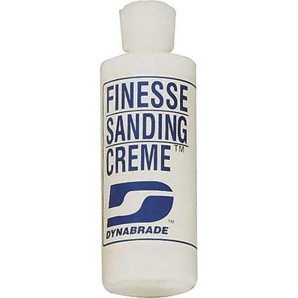 Dynabrade - 4 oz Sanding Creme Compound - Compound Grade Fine, White, For High Glossing, Use on Composites, Fiberglass & Metal - Exact Tool & Supply
