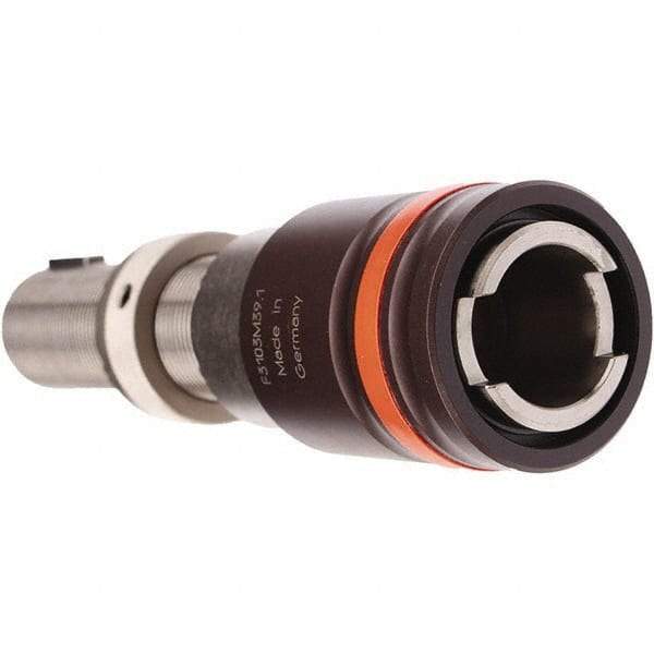 Emuge - 1-1/16 to 12 Threaded Shank Tension & Compression Tapping Chuck - M4.5 Min Tap Capacity, 4.6063" Projection, Size 3 Adapter, Quick Change, Through Coolant - Exact Tool & Supply