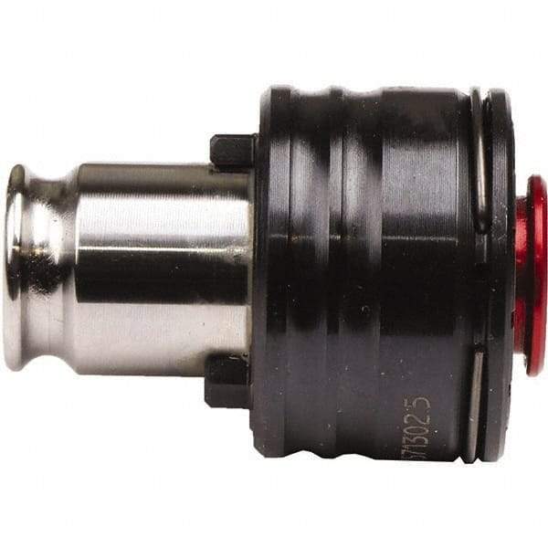 Emuge - 0.318" Tap Shank Diam, 0.238" Tap Square Size, #1 Tapping Adapter - 0.98" Projection, 1.055" Tap Depth, 1.85" OAL, 3/4" Shank OD, Through Coolant, Series EM01-U - Exact Tool & Supply