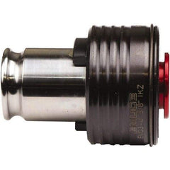 Emuge - 0.3543" Tap Shank Diam, 0.2756" Tap Square Size, #1 Tapping Adapter - 63/64" Projection, 1-1/16" Tap Depth, 1.8504" OAL, 3/4" Shank OD, Through Coolant, Series EM01-U - Exact Tool & Supply