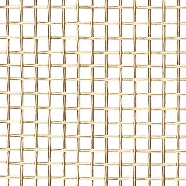 Value Collection - 16 Gage, 0.063 Inch Wire Diameter, 2 x 2 Mesh per Linear Inch, Brass, Wire Cloth - 0.437 Inch Opening Width, 36 Inch Wide, Cut to Length - Exact Tool & Supply