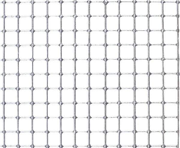 Value Collection - 12 Gage, 0.105 Inch Wire Diameter, 1 x 1 Mesh per Linear Inch, Steel, Welded Fabric Wire Cloth - 0.895 Inch Opening Width, 48 Inch Wide, Cut to Length, Galvanized - Exact Tool & Supply