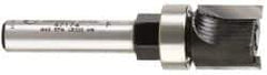 Amana Tool - 1/2" Cut Diam, 1/2" Length of Cut, 2 Flute Pattern-Cutting Edge Profile Router Bit - Carbide-Tipped, 1/4" Shank Diam, 1-15/16" OAL, Uncoated - Exact Tool & Supply