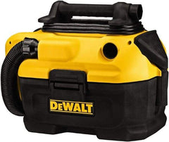 DeWALT - 2 Gal Plastic Tank, Electric & Battery Powered Wet/Dry Vacuum - 120 VAC & 18/20 Volt, 5' Hose Fitting, Cordless, HEPA Filter, Accessories Included - Exact Tool & Supply