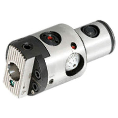 Iscar - 0.63" Body Diam, Manual Single Cutter Boring Head - 0.709" to 0.906" Bore Diam - Exact Tool & Supply