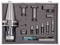 ETM - 2.48 Inch Body Diameter, Manual Single Cutter Boring Head - 0.24 to 4.92 Inch Bore Diameter, Integral Shank, Modular Connection Shank, MB50 - Exact Tool & Supply