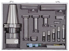 ETM - 3.15 Inch Body Diameter, Manual Single Cutter Boring Head - 0.24 to 8.66 Inch Bore Diameter, Integral Shank, Modular Connection Shank, MB50 - Exact Tool & Supply