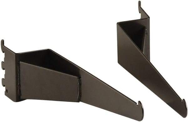 ECONOCO - Anthracite Coated Shelf Bracket - 13" Long, 2" Wide - Exact Tool & Supply