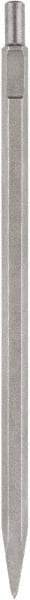 DeWALT - 21/32" Head Width, 18" OAL, 3/4" Shank Diam, Point Chisel - Spline Drive, Spline Shank, Steel - Exact Tool & Supply