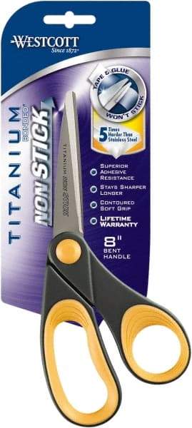 Westcott - 3.296" LOC, 8" OAL Stainless Steel Standard Standard - Plastic Offset Handle, For General Purpose Use - Exact Tool & Supply