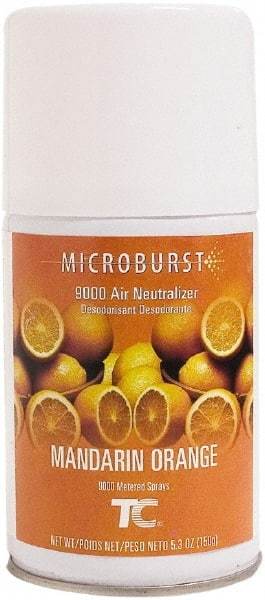 Rubbermaid - 5.3 oz Air Freshener Dispenser Aerosol Refill - Mandarin Orange, Compatible with Microburst 9000 Dispensers - Exact Tool & Supply