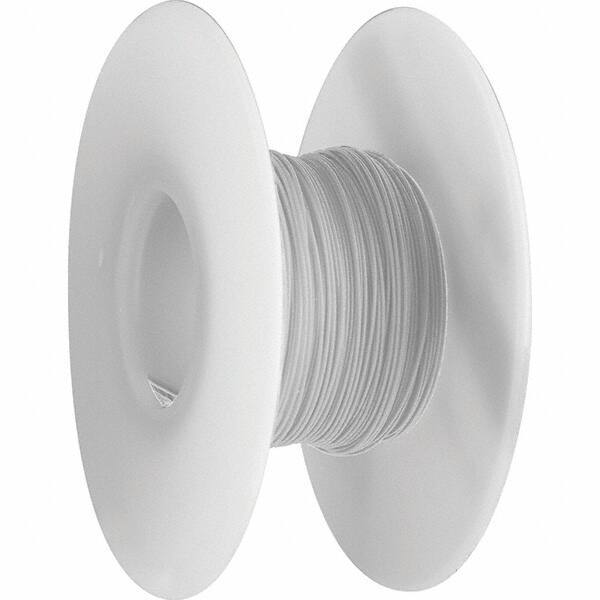 OK Industries - 30 AWG, 1 Strand, 304 m OAL, Copper Hook Up Wire - White Kynar Jacket - Exact Tool & Supply