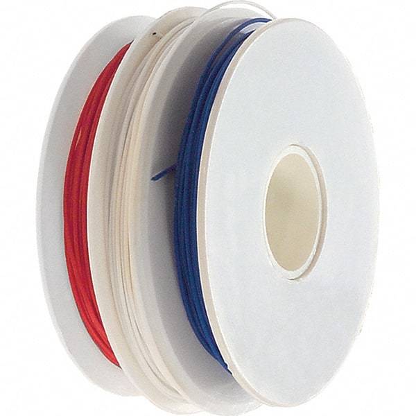 OK Industries - 30 AWG, 1 Strand, 15.2 m OAL, Copper Hook Up Wire - White Kynar Jacket - Exact Tool & Supply