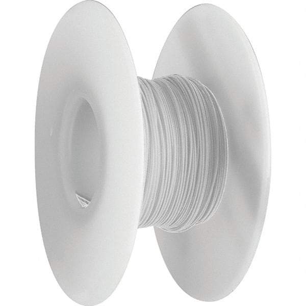 OK Industries - 30 AWG, 1 Strand, 304 m OAL, Copper Hook Up Wire - White Kynar Jacket - Exact Tool & Supply