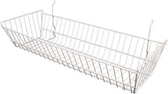 ECONOCO - 10" Deep, Rectangular Steel Peg Board/Slatwall Basket - 24" Wide x 5" High - Exact Tool & Supply