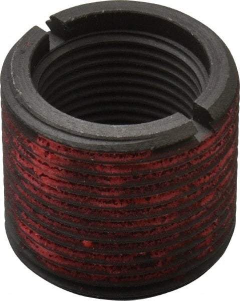 E-Z LOK - 1-14 Internal, 1-3/8 - 12 External, UNS, 1-1/4" Insert Length, Self-Lock Standard Wall Thread Locking Inserts - Carbon Steel, Smooth/Rolled Finish, Grade C12L14 - Exact Tool & Supply