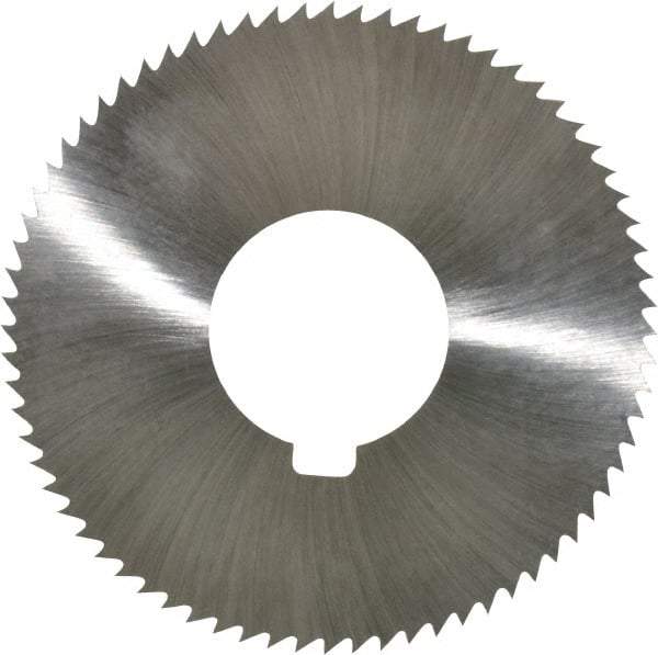 Value Collection - 2-3/4" Diam x 0.023" Blade Thickness x 1" Arbor Hole Diam, 72 Tooth Slitting and Slotting Saw - Arbor Connection, Right Hand, Uncoated, High Speed Steel, Concave Ground, Contains Keyway - Exact Tool & Supply