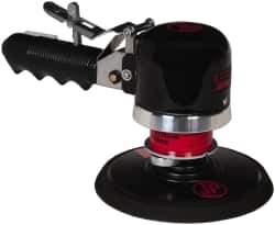 PRO-SOURCE - 12,000 OPM, 3 CFM Air Consumption, 90 psi Air Pressure, Palm Air Orbital Sander - Round Pad, 1/4 NPT Inlet - Exact Tool & Supply
