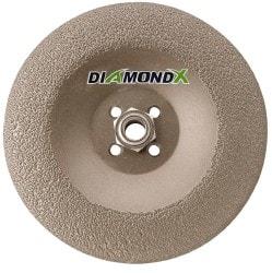 Camel Grinding Wheels - 24 Grit, 7" Wheel Diam, 1/4" Wheel Thickness, Type 29 Depressed Center Wheel - Diamond, 8,500 Max RPM - Exact Tool & Supply
