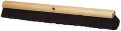 Ability One - 18" Smooth Surface Polyester/Tampico Push Broom - 3" Bristle Length, Wood Block, Threaded Handle Connection - Exact Tool & Supply