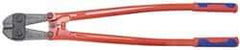 Knipex - 35-3/4" OAL, 47.6mm Jaw Length x 104mm Jaw Width, Bolt Cutter Pliers - Standard Head, Steel Tube, Power-Coated Handles - Exact Tool & Supply