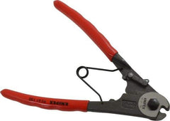 Knipex - 6" OAL, Cable Cutter - 6mm Jaw Length x 24mm Jaw Width, Standard Head, Ergo Dual Component Handle - Exact Tool & Supply