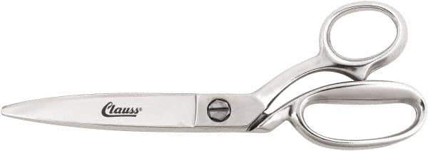 Clauss - 6" LOC, 12-1/2" OAL Steel Dubbed Trimmers - Steel Bent Handle, For Paper, Fabric - Exact Tool & Supply