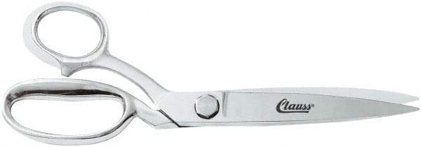 Clauss - 6" LOC, 10" OAL Trimmers - Left Hand, Steel Handle, For Paper, Fabric - Exact Tool & Supply