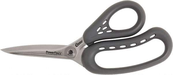 Clauss - 5" LOC, 8" OAL Titanium Shears - Plastic Handle, For Paper, Fabric - Exact Tool & Supply