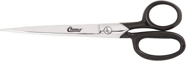 Clauss - 4" LOC, 11-11/16" OAL Straight Shears - Straight Handle, For Paper, Fabric - Exact Tool & Supply