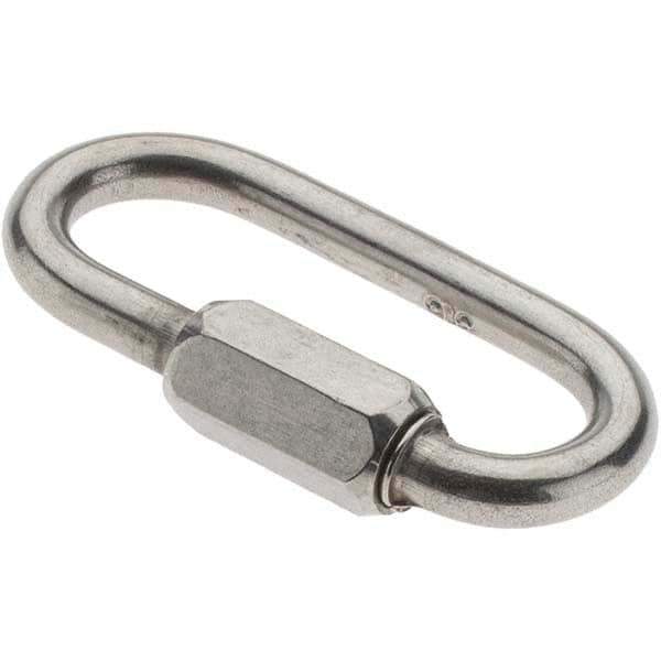 Value Collection - Stainless Steel Quick Link - 3/16" Diameter, 800 Lb Load Limit - Exact Tool & Supply