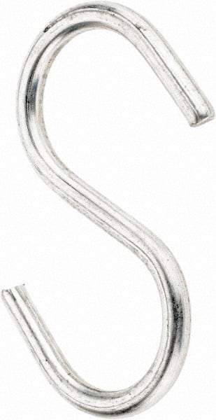 Value Collection - Carbon Steel Bright Zinc S-Hook - 0.148" Wire, 2-1/8" OAL - Exact Tool & Supply