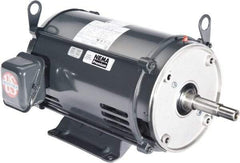 US Motors - 5 hp, ODP Enclosure, No Thermal Protection, 3,500 RPM, 208-230/460 Volt, 60 Hz, Three Phase Energy Efficient Motor - Size 182 Frame, Rigid Mount, 1 Speed, Ball Bearings, 14-12.8/6.4 Full Load Amps, F Class Insulation, CCW Lead End - Exact Tool & Supply