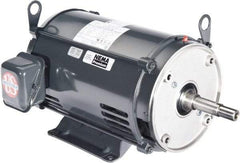 US Motors - 5 hp, ODP Enclosure, No Thermal Protection, 1,755 RPM, 575 Volt, 60 Hz, Three Phase Energy Efficient Motor - Size 184 Frame, Rigid Mount, 1 Speed, Ball Bearings, 5.1 Full Load Amps, F Class Insulation, CCW Lead End - Exact Tool & Supply