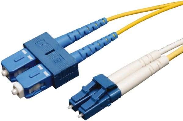 Tripp-Lite - 6' Long, LC/SC Head, Singlemode Fiber Optic Cable - Aqua, Use with LAN - Exact Tool & Supply