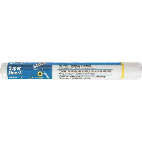 Wooster Brush - 3/8" Nap, 18" Wide Paint Roller Cover - Medium-Rough Texture, Woven - Exact Tool & Supply